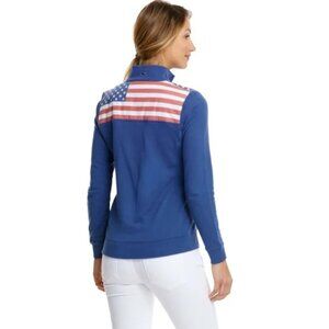 Vineyard Vines Patriotic / USA / America blue flag pullover Small